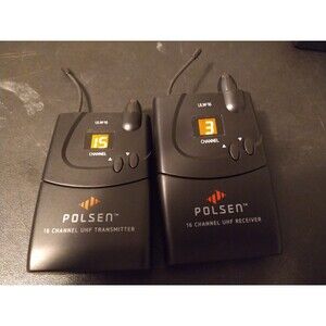 Polsen ULW-16 Lavalier Microphone Kit 16 UHF Channels Line and Mic Inputs, Line